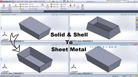 solidworks convert to sheet metal tutorial|convert solidworks to sheet metal.